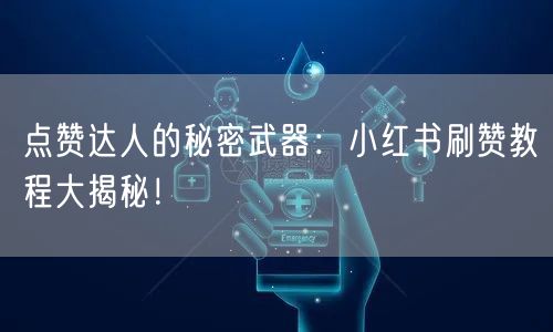 点赞达人的秘密武器:小红书刷赞教程大揭秘!